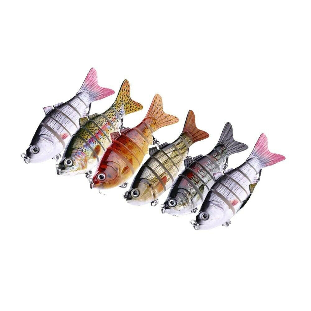 Catch More Fish with Our 6-Piece Multi Jointed Fishing Lures Set! 🎣✨ Perfect for your next fishing adventure! 🐟🛶.
