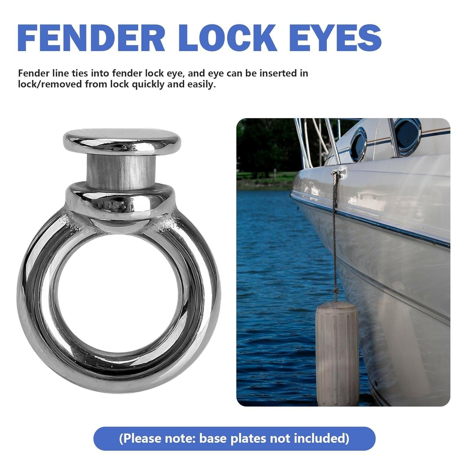 Upgrade Your Boat with These 4 Stainless Steel Fender Holder Clips! 🚤✨ #BoatLife #MarineGear.