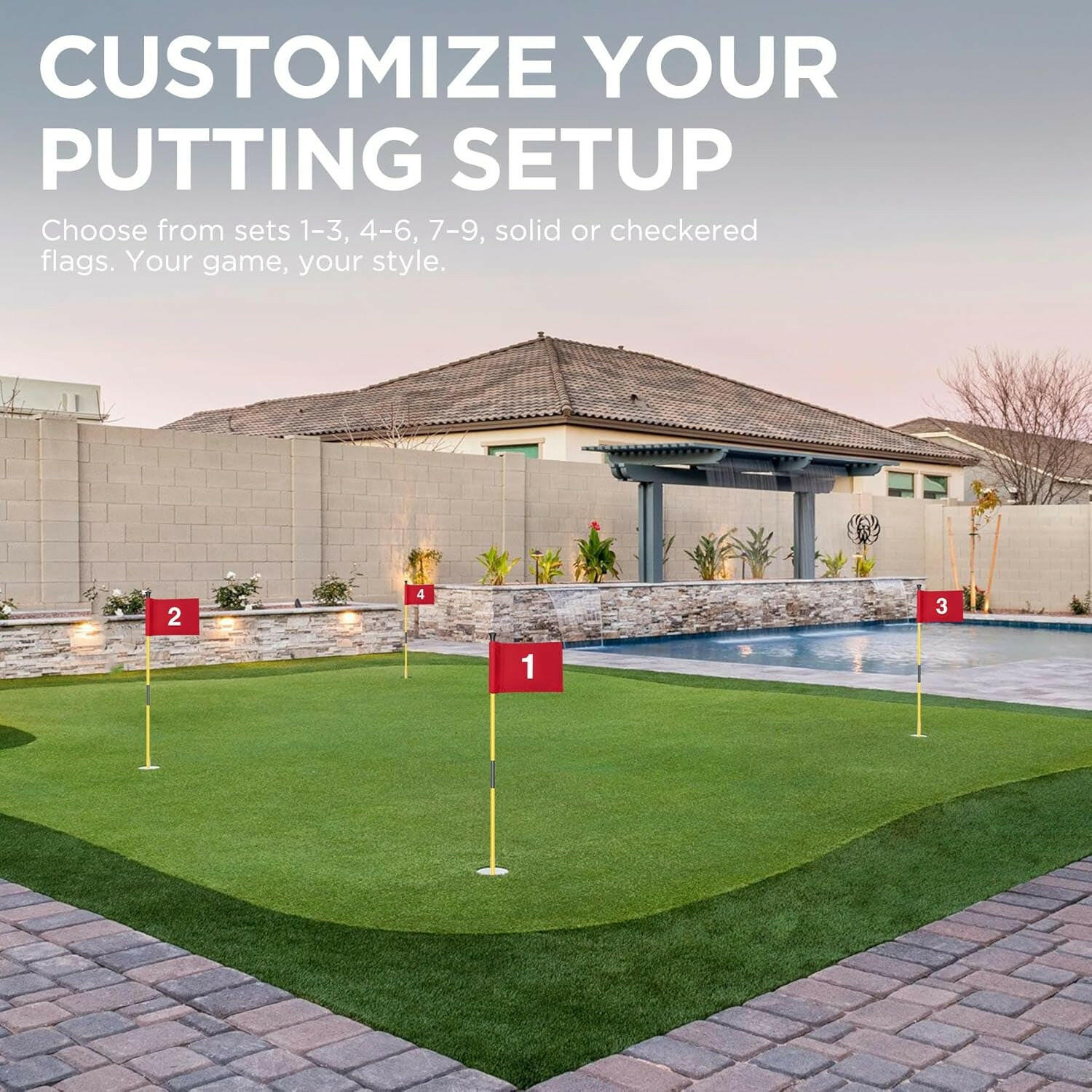 Elevate Your Backyard Golf Game with Our Mini Golf Flagstick Set - Perfect for Putting Practice! 🏌️‍♂️⛳️ #GolfLife #BackyardFun