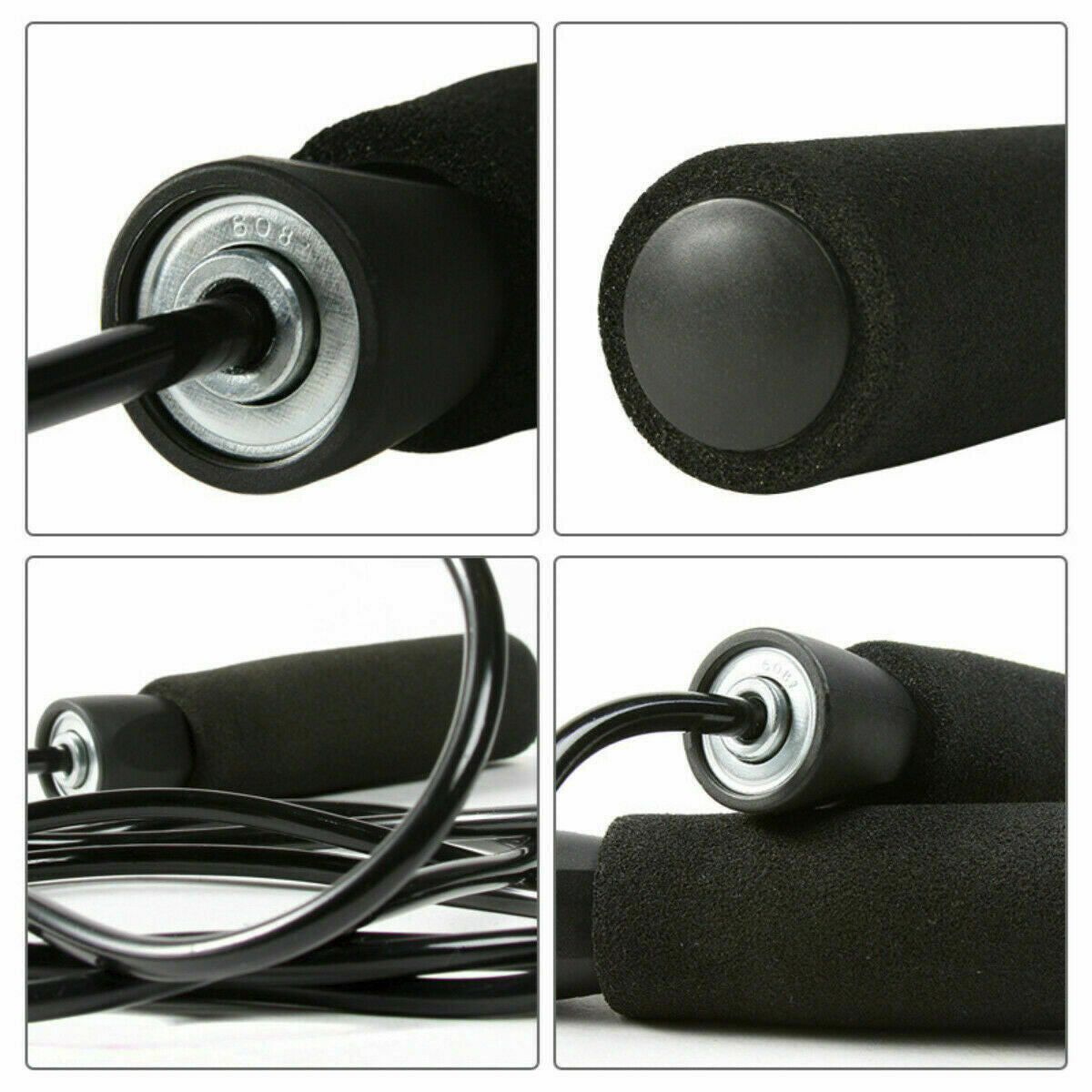 Adjustable Speed Jump Rope with Bearings for Aerobic Exercise and Boxing Fitness