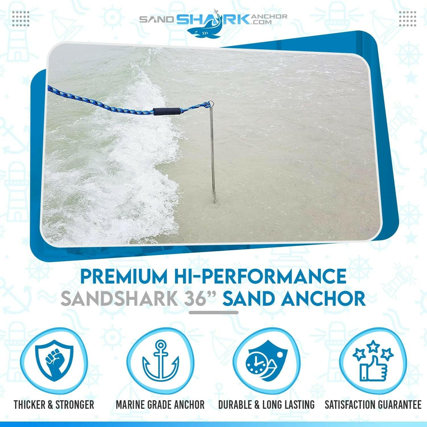 Ultimate Lite Series Boat Anchor for Jet Skis, Kayaks & Pontoons - 316 Stainless Steel with Handle & Padded Case - Perfect for Beach Adventures!.