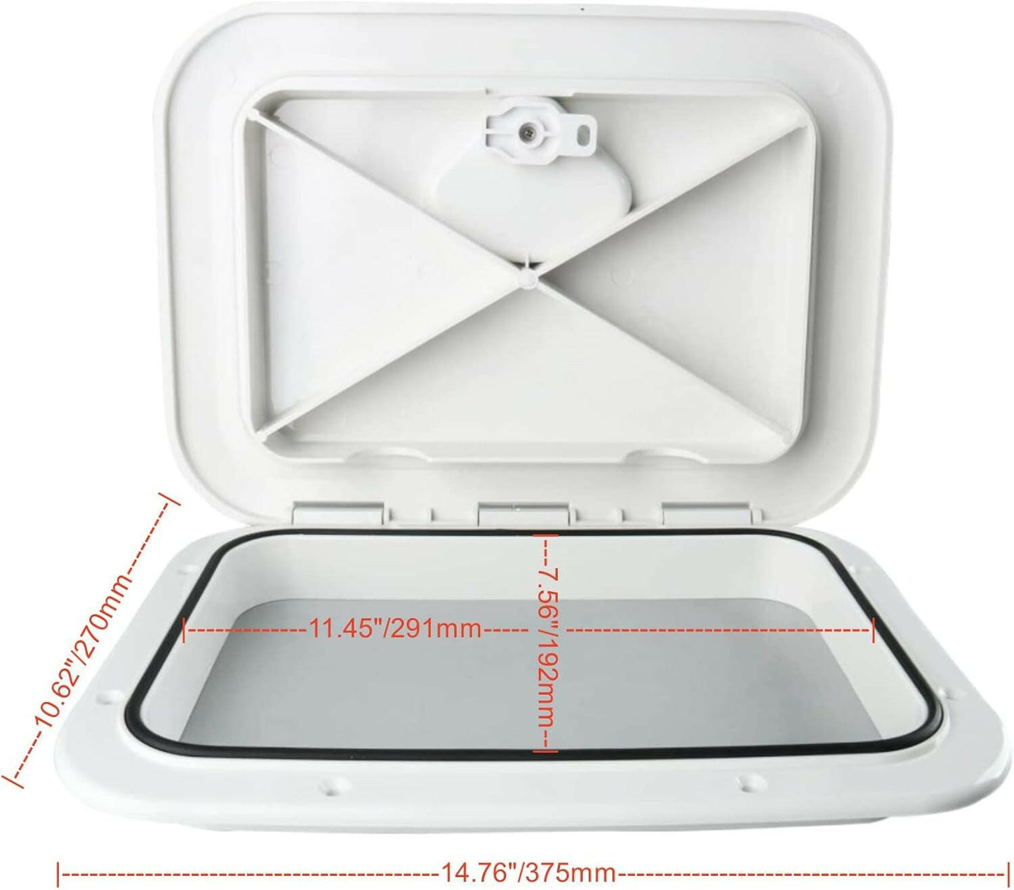 Marine Deck Access Hatch and Lid for Boats, Caravans, and RVs