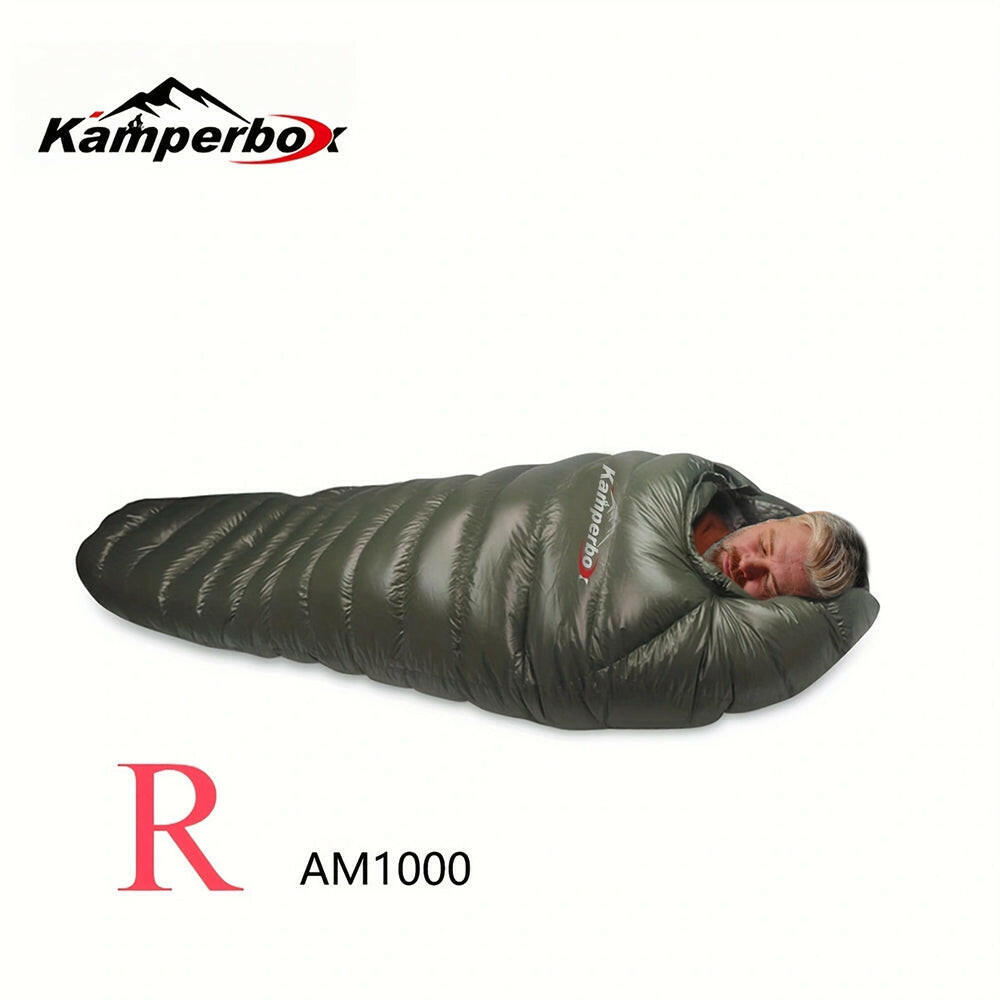 Kamperbox Down Sleeping Bag for Cold Weather Winter Camping.