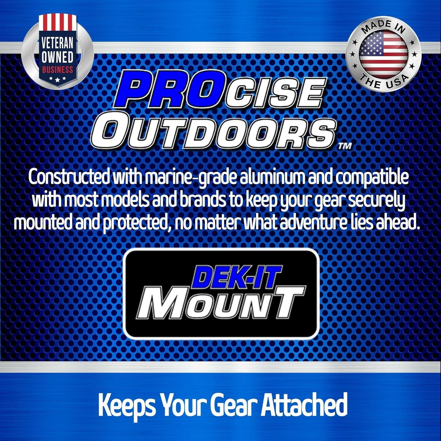 Single Dek-It Mount - Marine-Grade Aluminum Mount for Boat Electronics - Professional Installation Solution for Fish Finders and Marine Devices - 0.0 Degree