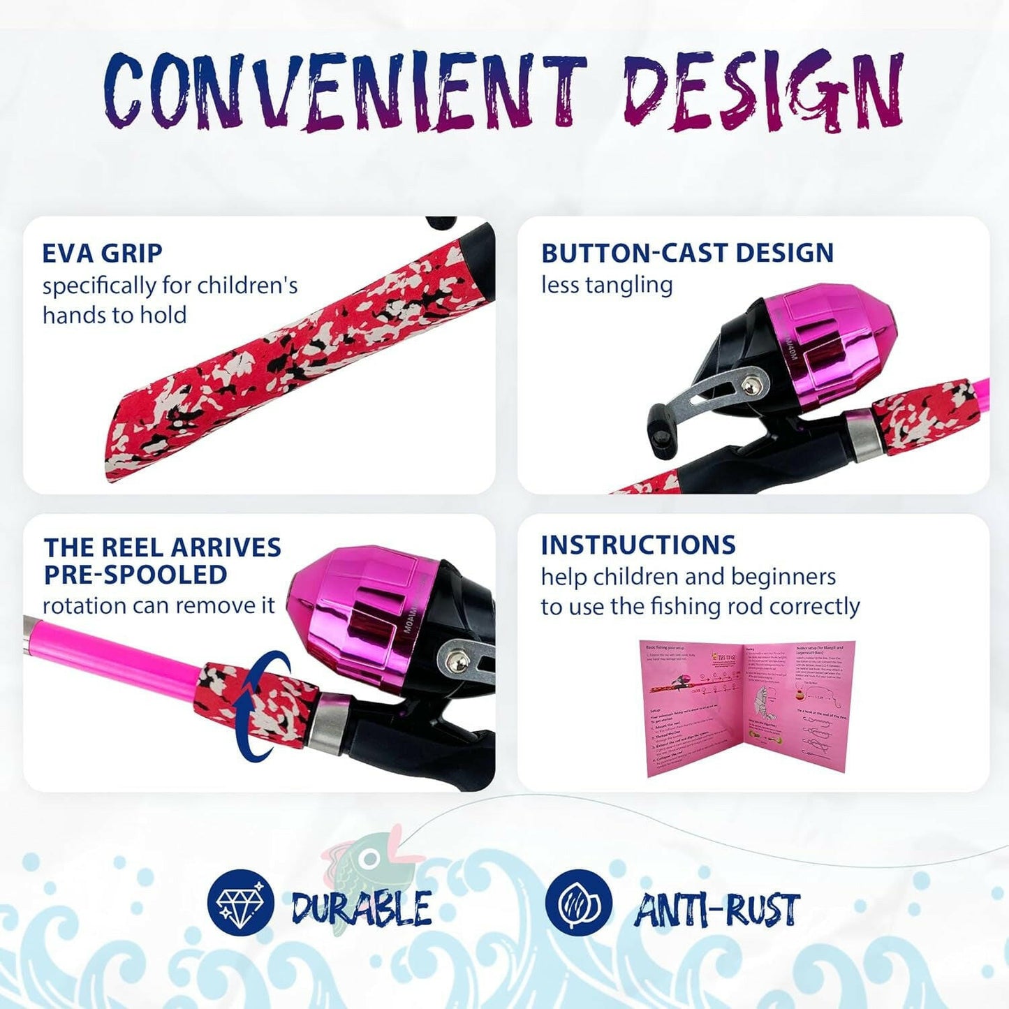 Ultimate Kids Fishing Pole Set - Portable Telescopic Rod & Reel Combo with Tackle Box & Net - Perfect for Boys & Girls!.