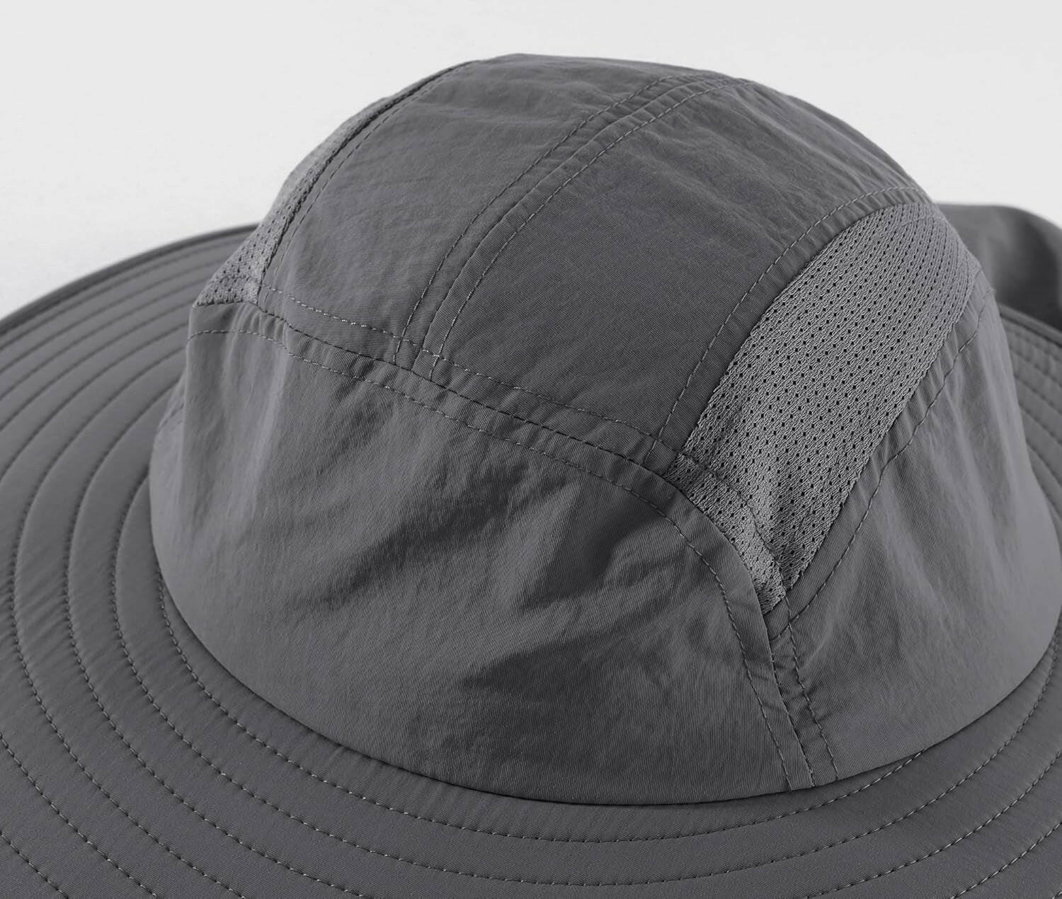 Ultimate UPF 50+ Men's Wide Brim Fishing Hat with Neck Flap - Superior Sun Protection for Outdoor Adventures