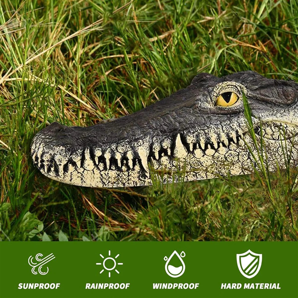 Floating Alligator Decoy for Pools and Ponds - Effective Duck Deterrent.