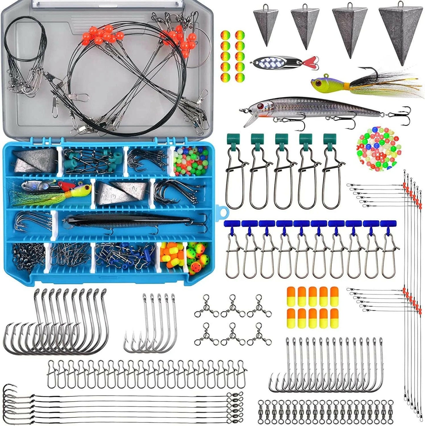 Ultimate Surf Fishing Tackle Kit: Complete with Hooks and Swivels for a Successful Catch!.