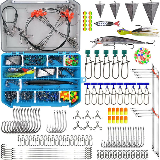 Ultimate Surf Fishing Tackle Kit: Complete with Hooks and Swivels for a Successful Catch!.