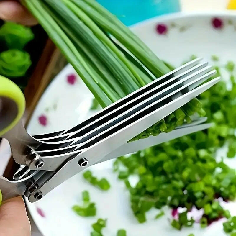 Five-Layer Vegetable Cutting Scissors.