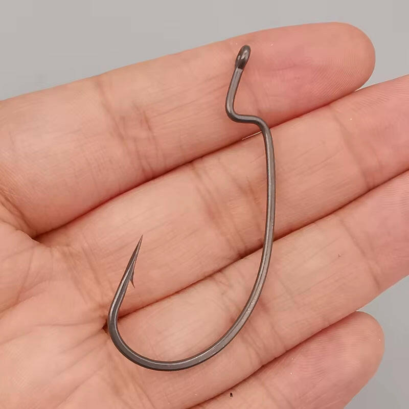 Catch more fish with our PTFE Super Slide Offset Hook! Perfect for Texas Rig and Drop Shot setups. Upgrade your fishing game today! 🎣✨