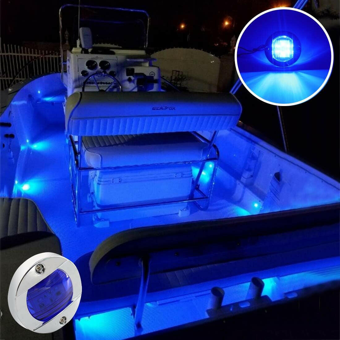 Vibrant Blue LED Night Fishing Lights - Perfect for Boat Courtesy, Deck, and Navigation.