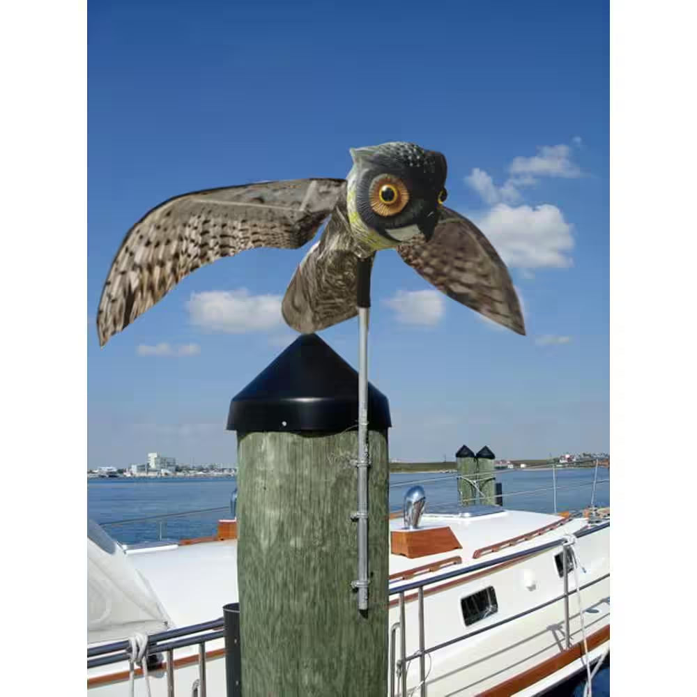 Prowler Owl Decoy with Flapping Wings for Effective Bird Repellent and Pigeon Scarecrow