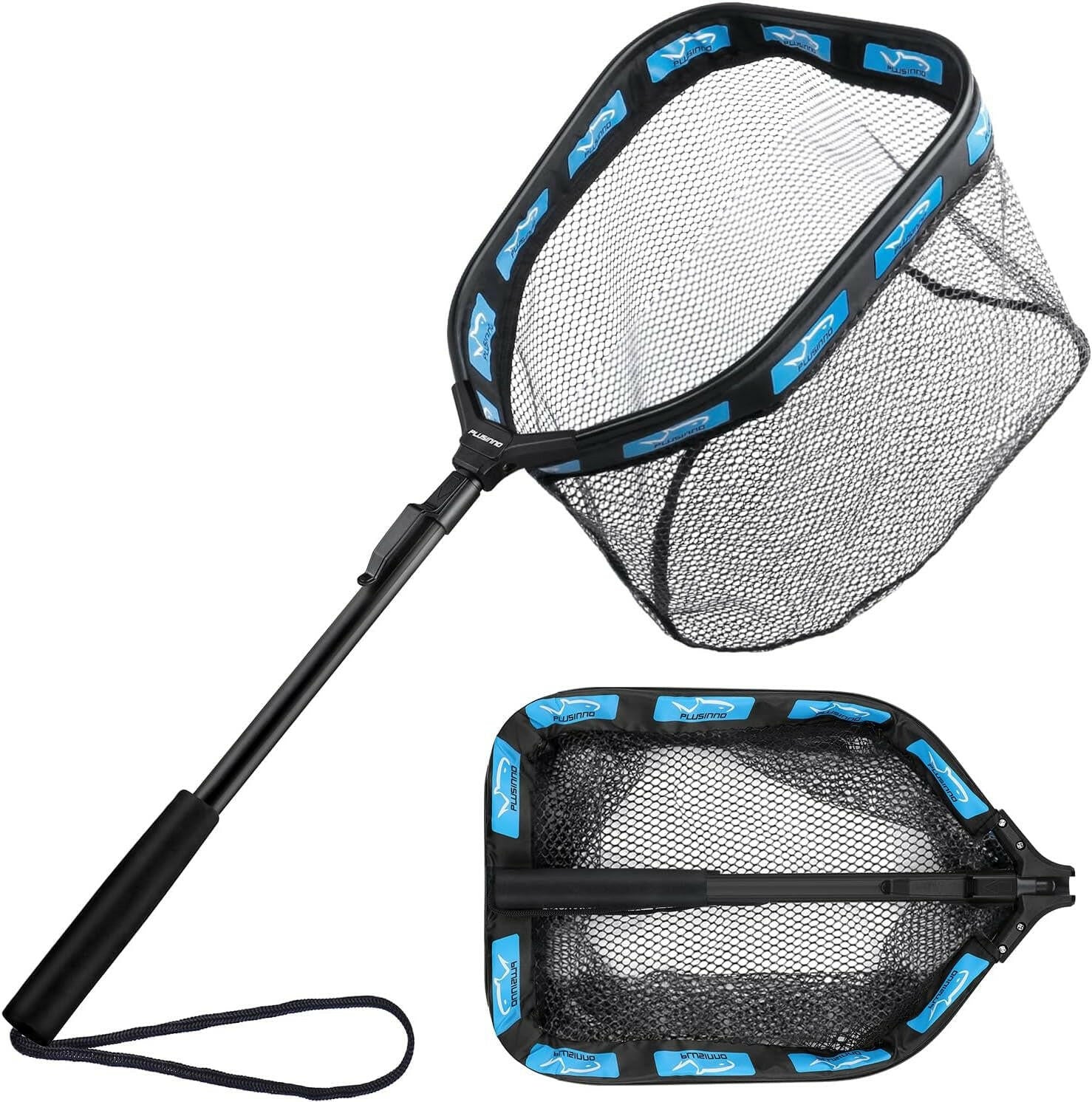Premium Floating Fishing Net - Perfect for Steelhead, Salmon, Trout & More - Rubber Coated for Easy Catch & Release - Compact & Foldable Design for Convenient Transport & Storage.