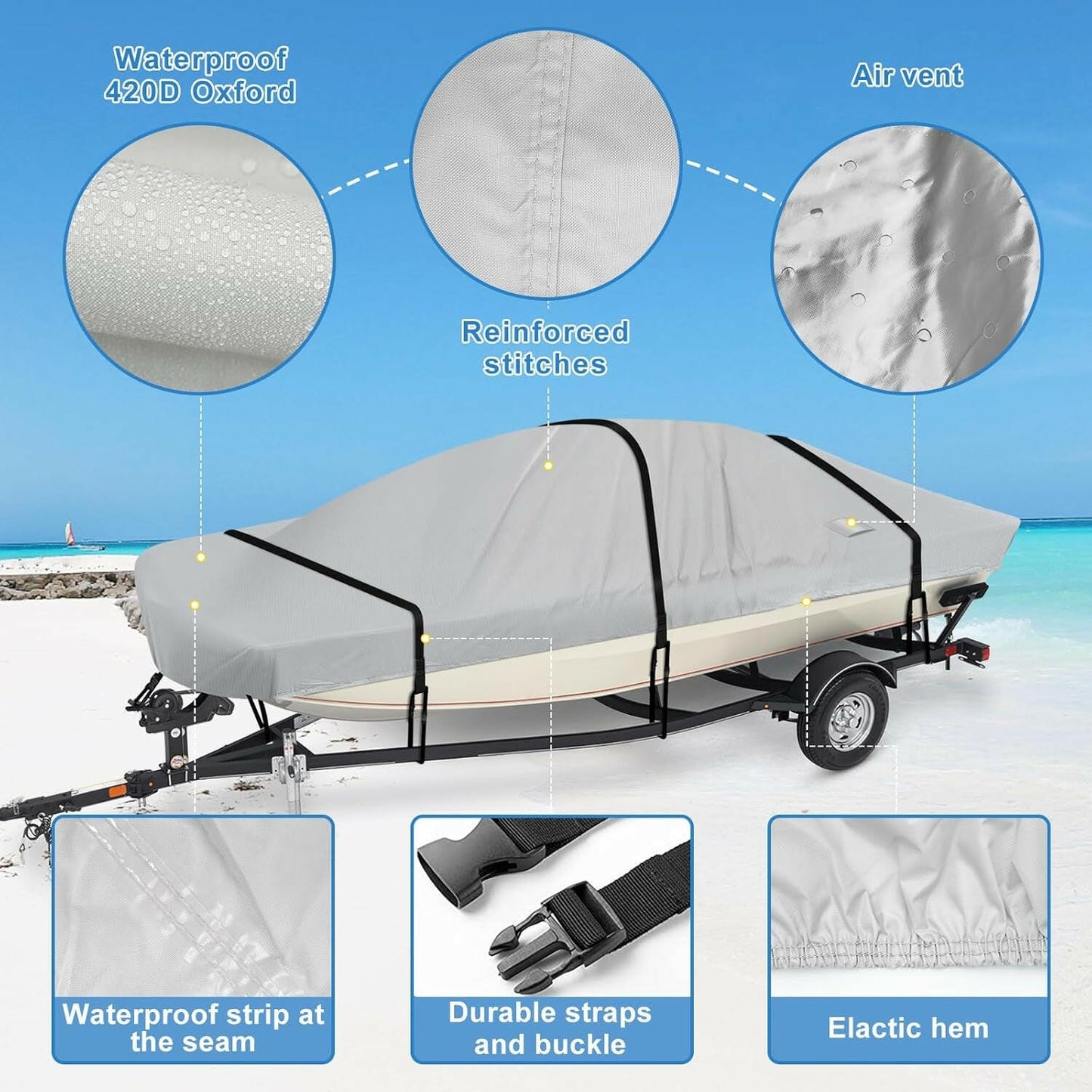 Shield Your Jon Boat with Our Ultimate Waterproof Cover! 🌊🚤 Perfect Fit for 16-18FT Boats! #BoatLife #Waterproof #AdventureReady.