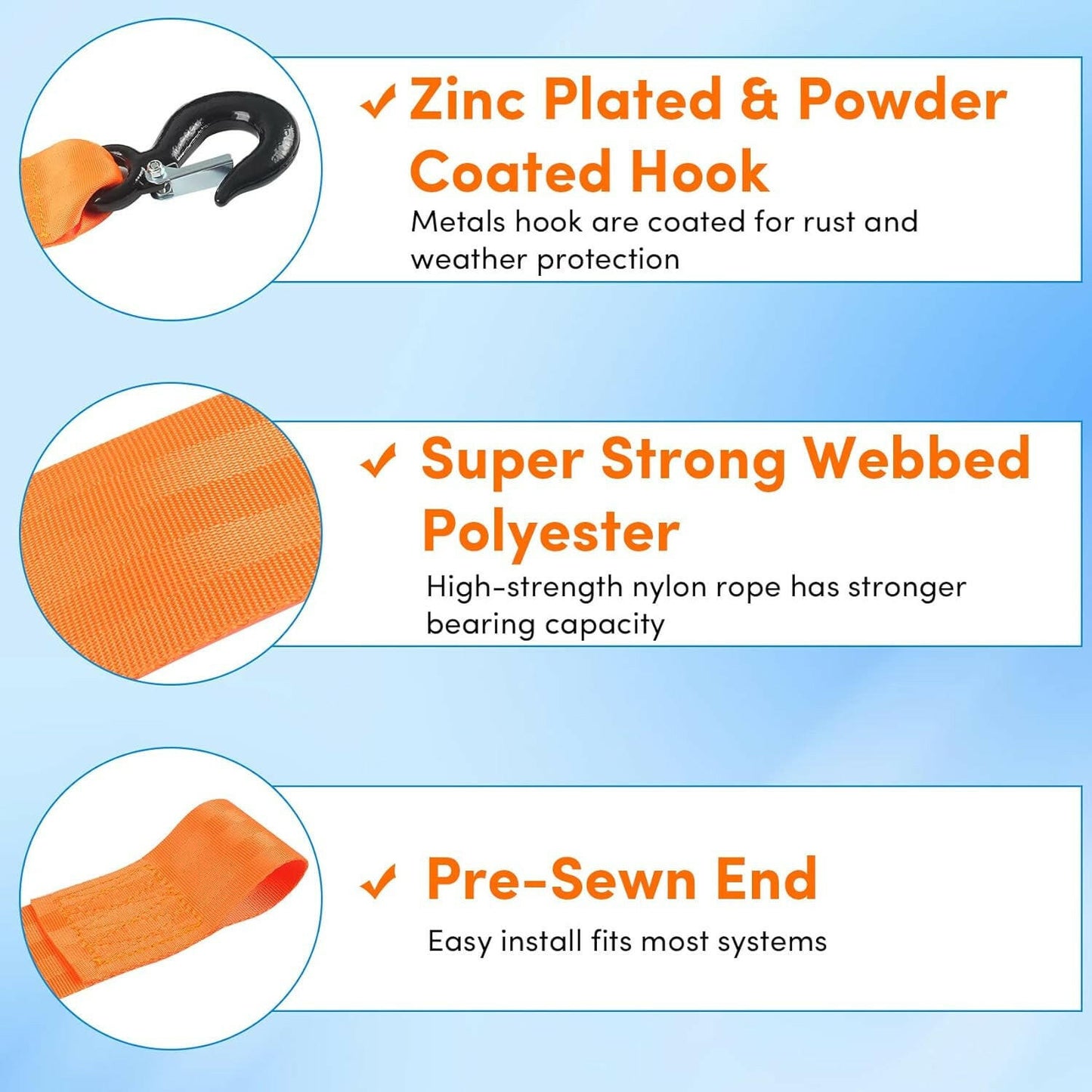 Upgrade Your Towing Game! 🚤💪 2" x 20' Boat Winch Strap with Hook - Perfect for Trailers, Jet Skis, and More! Choose Your Color! 🌈.
