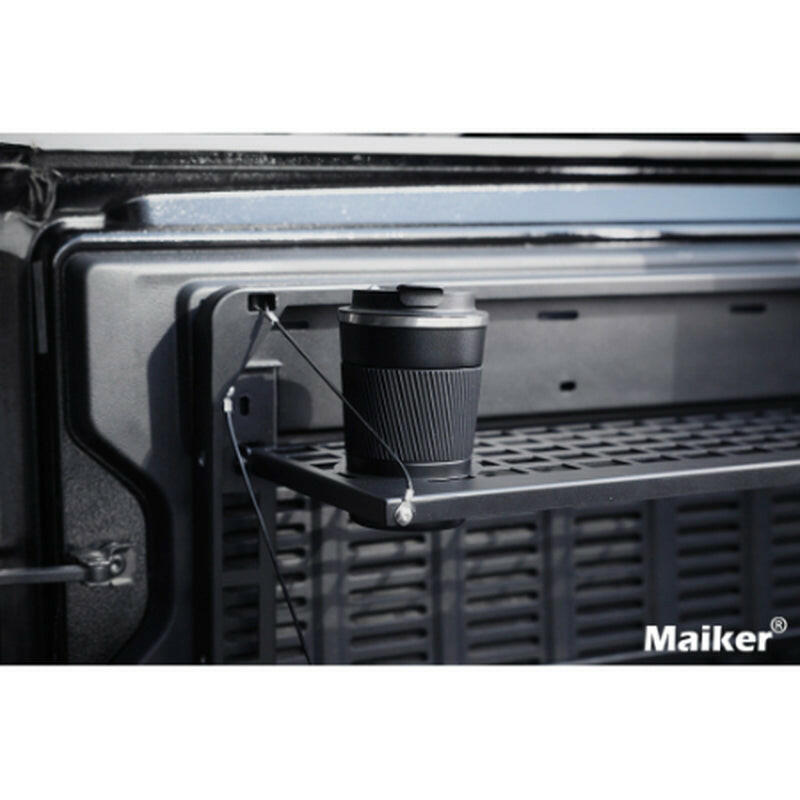 2-Tier Foldable Tailgate Table and Cargo Rack for 2007-2022 Jeep Wrangler JK & JL 4-Door - Ideal for Outdoor Camping