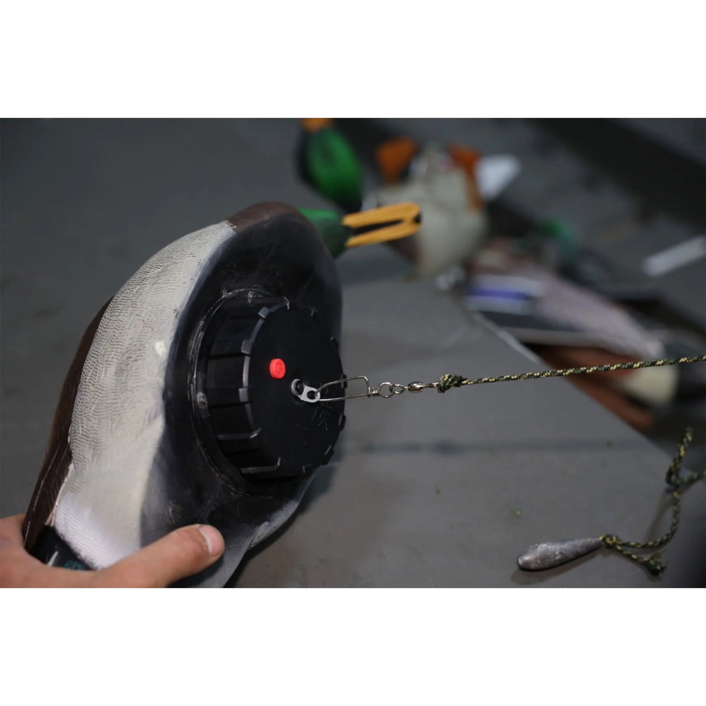 Power Shaker Mallard Drake Motion Duck Decoy - Floating Surface Preener in Multicolor