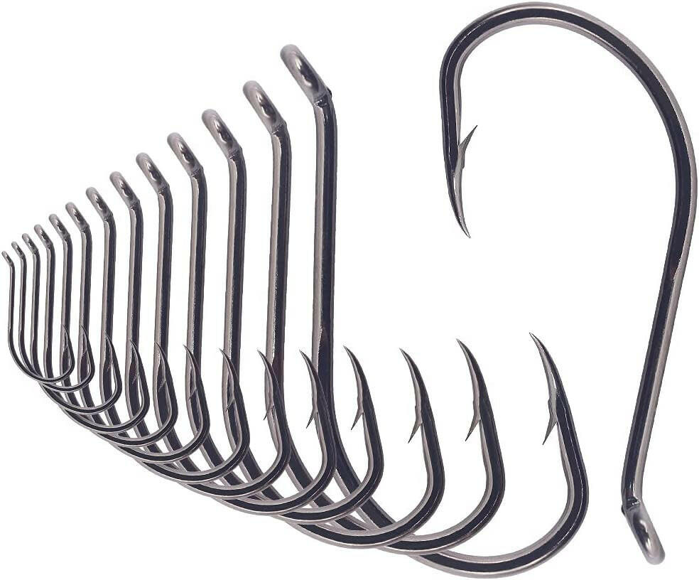 Catch more with our Octopus Circle Hooks! 🎣 Perfect for freshwater fishing, available in red and black. Get your 50 or 100 pack today! 🐟✨.