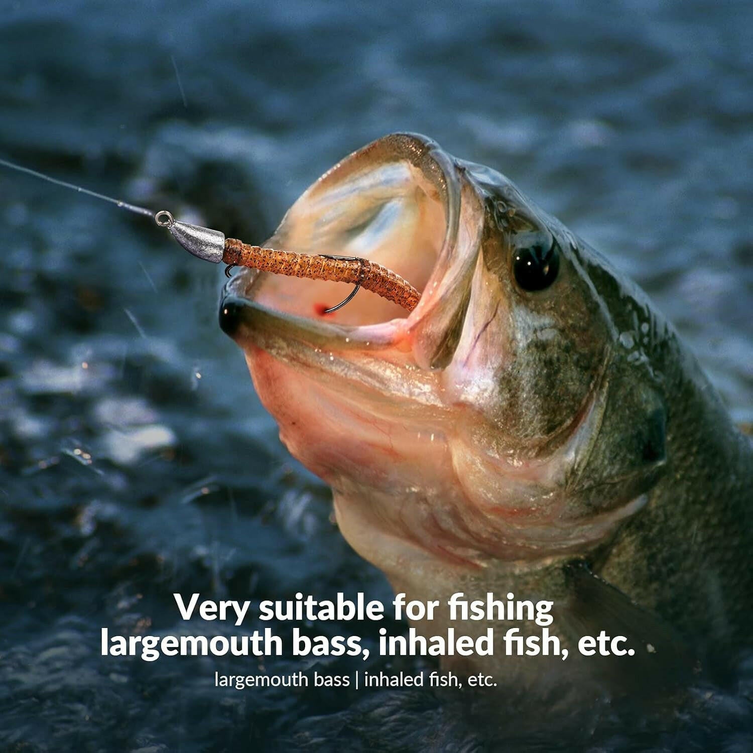 Weedless Swimbait Jig Heads for Bass Fishing - Weighted Texas Rig Hooks for Saltwater and Freshwater (Available in 1/8 Oz, 1/6 Oz, 1/4 Oz, 3/8 Oz, 1/2 Oz, 3/4 Oz)
