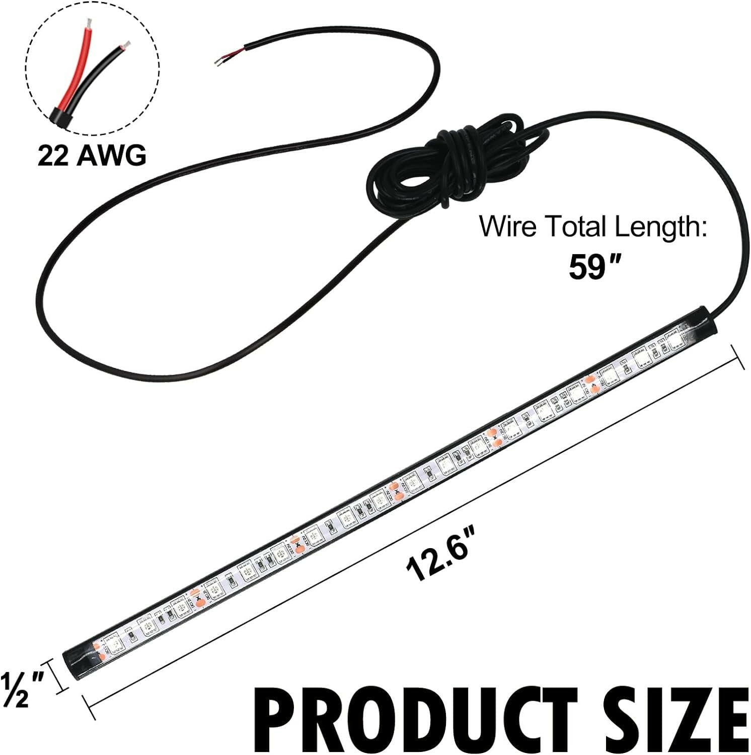 Brighten Your Night Adventures with IP67 Waterproof LED Pontoon Boat Lights - Perfect for Fishing, Yachts, Bass Boats & Jet Skis (Blue, 3.5W).