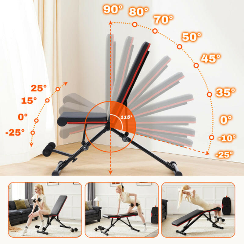 Adjustable Weight Bench for Home Gym - Foldable Multi-Purpose Bench Press for Full Body Exercise and Strength Training, 795LBS Capacity with Incline and Decline Options