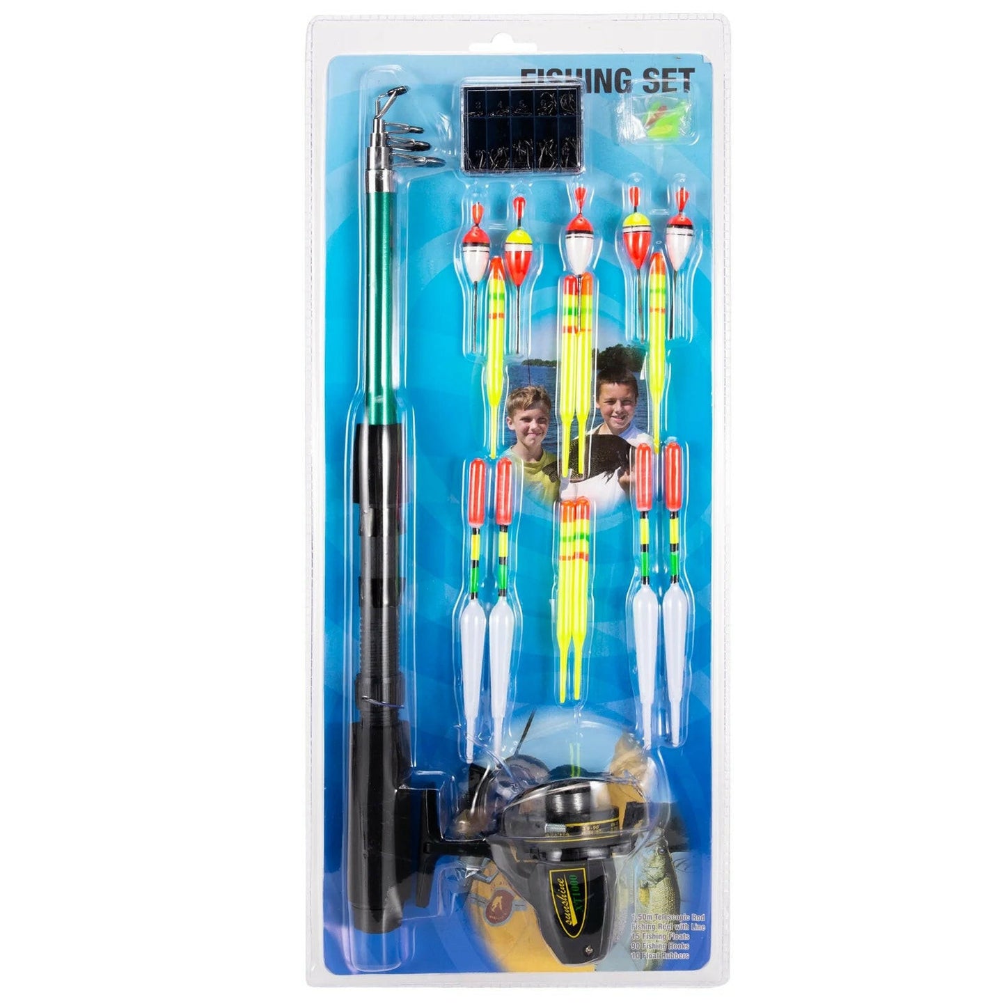 Ultimate Fishing Rod and Reel Combo - 127-Piece Tackle Set with Telescopic Rod, Reel, Floats, Hooks, and Accessories.