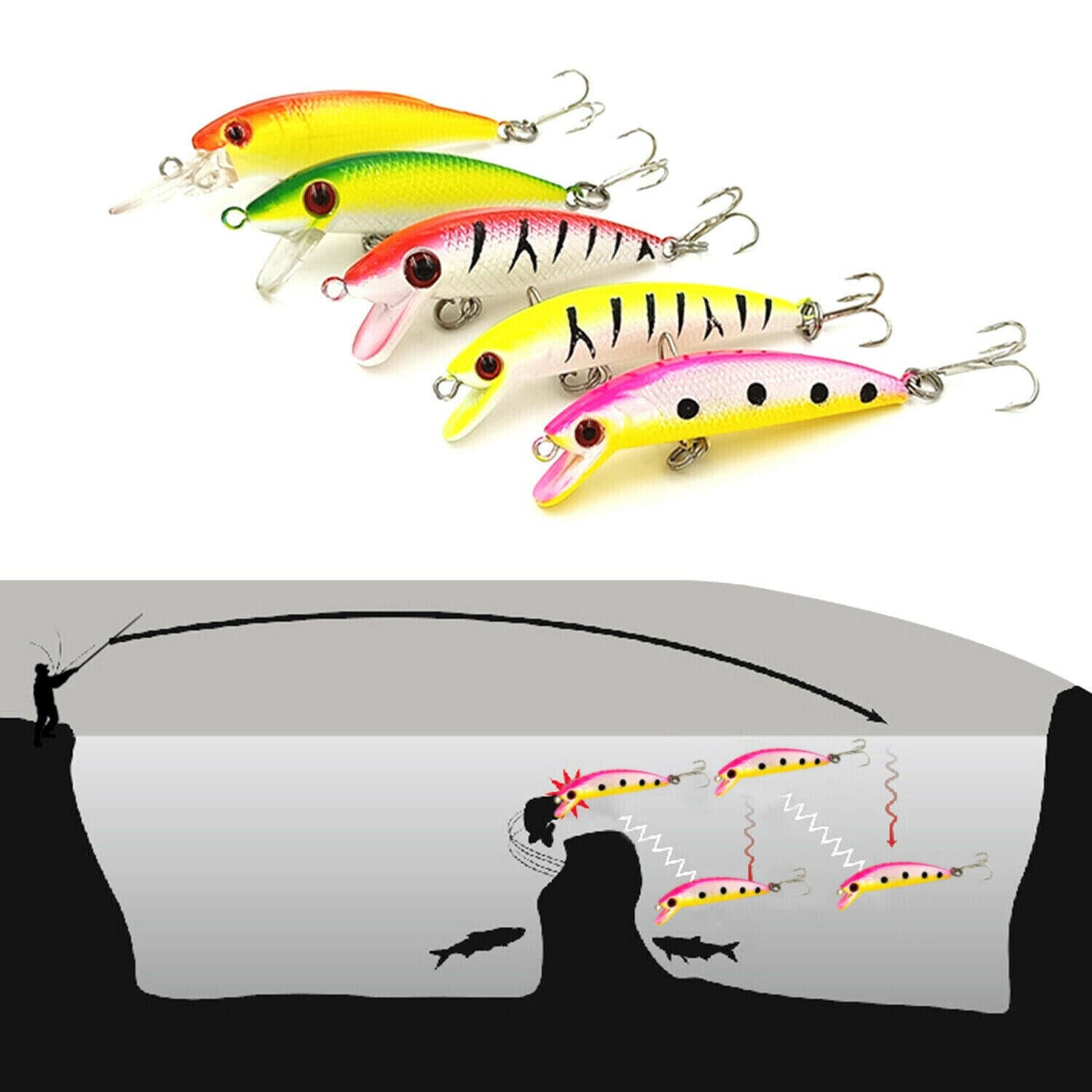 Ultimate Fishing Tackle Set: 30 Premium Lures, Crankbaits, and Hooks for Every Angler