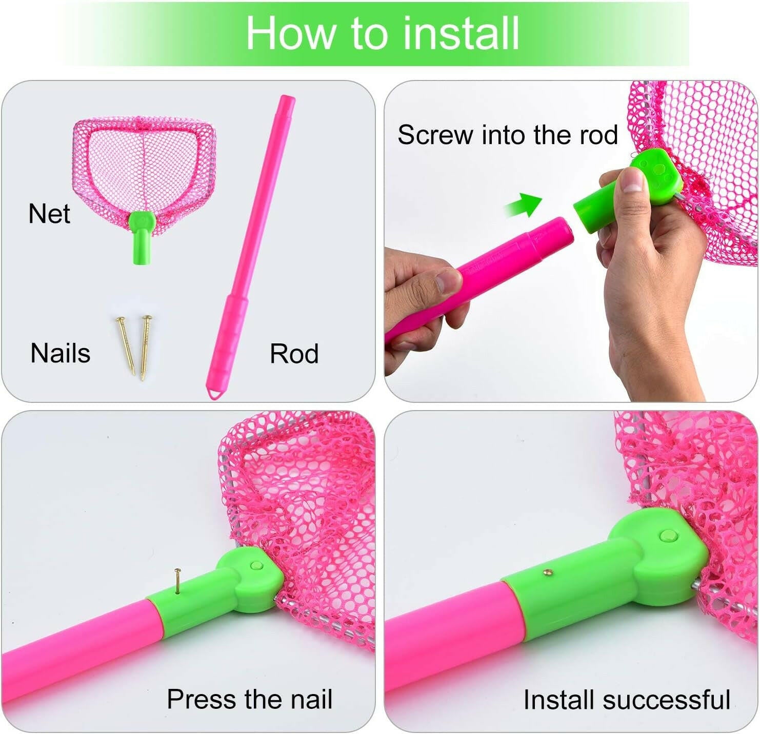 Catch the Fun with Our 2-Piece Butterfly Fishing Net Set! Perfect for Outdoor Adventures! 🦋🎣🌊.