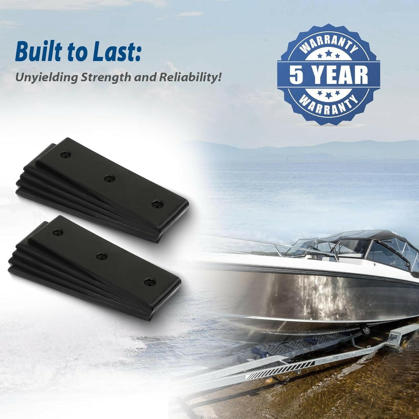 Premium Heavy-Duty Boat Trailer Bunk Slides - 3" x 10" for Effortless Loading and Unloading.