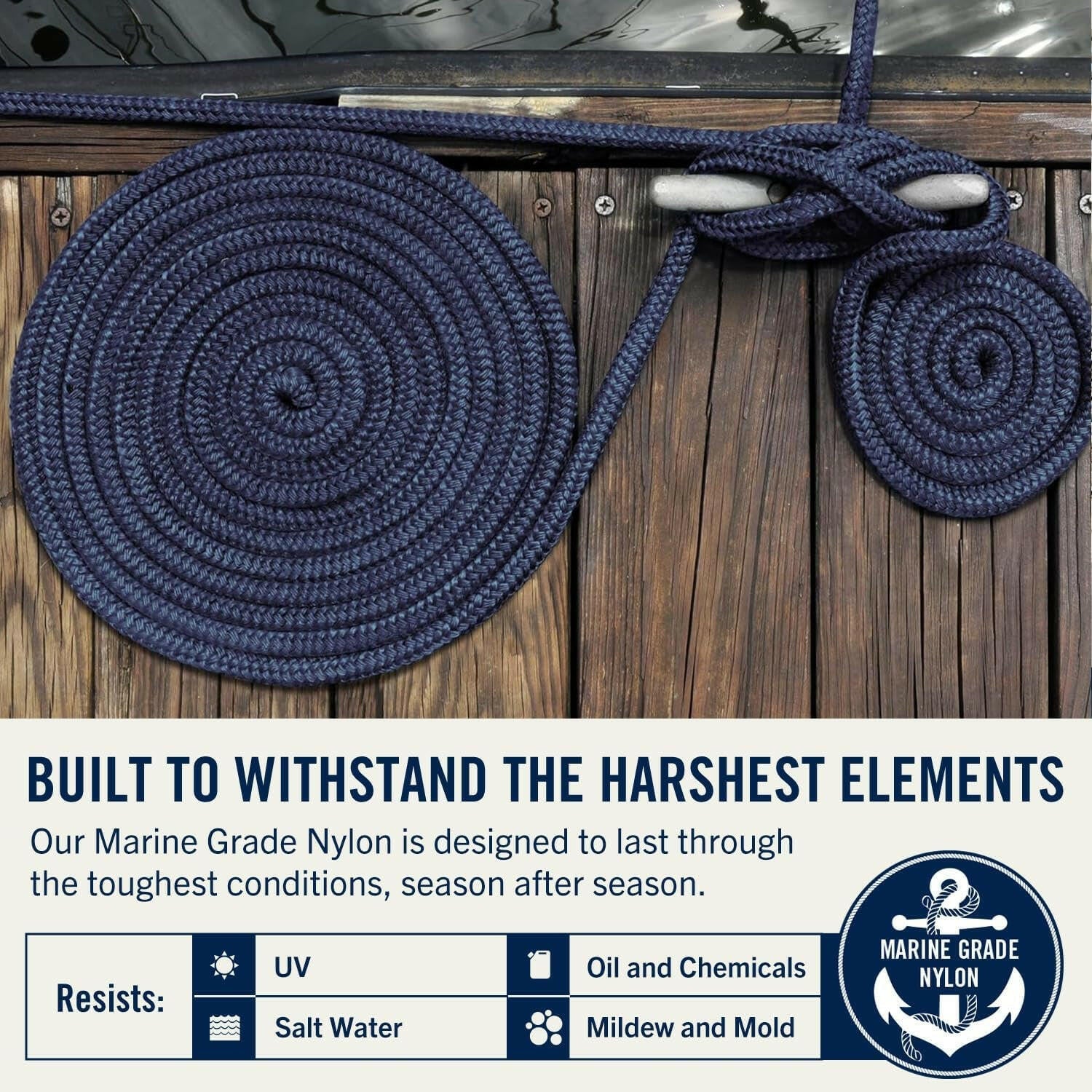 Upgrade Your Docking Game with Rainiersupplyco's Premium 30 Ft Navy Blue Boat Rope! 🌊⚓️ #MarineEssentials #BoatLife.