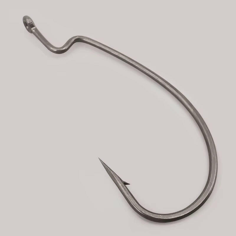 Catch more fish with our PTFE Super Slide Offset Hook! Perfect for Texas Rig and Drop Shot setups. Upgrade your fishing game today! 🎣✨