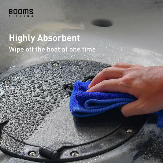 3-Pack Blue Microfiber Fishing Towels with Clip - Essential Fishing Accessory.