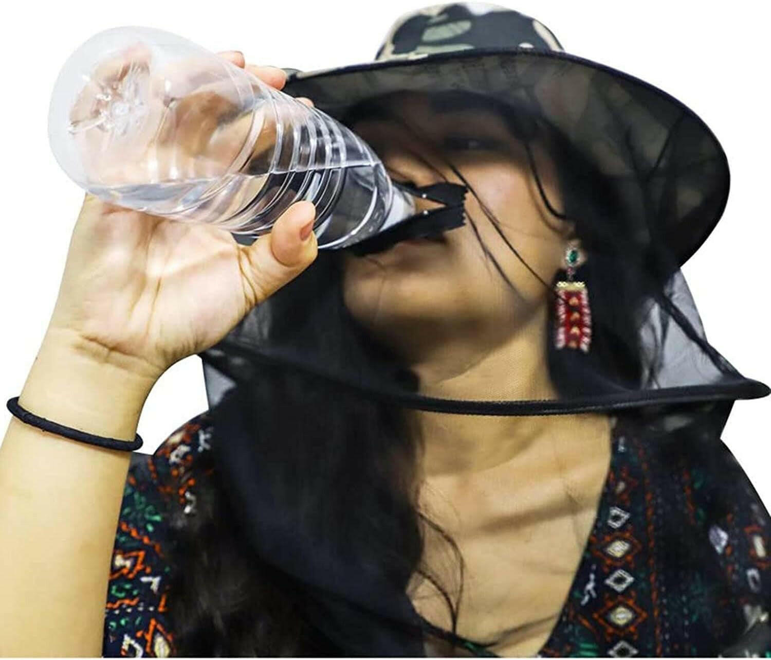 2 Pack Mosquito Head Net Hat - Versatile Sun & Fishing Hat with Hidden Mesh for Outdoor Activities - Ideal for Gardening, Hiking & Beekeeping - Unisex Army Green.