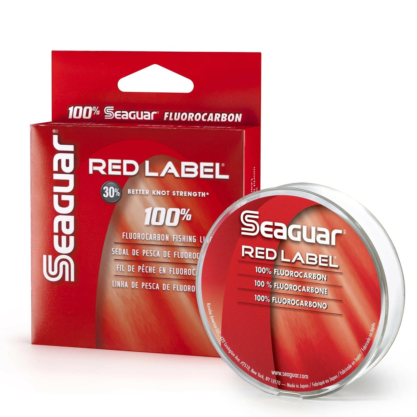 Red Label 100% Fluorocarbon Fishing Line - 20Lbs Strength, 175Yds Length - Ultimate Performance for Anglers.