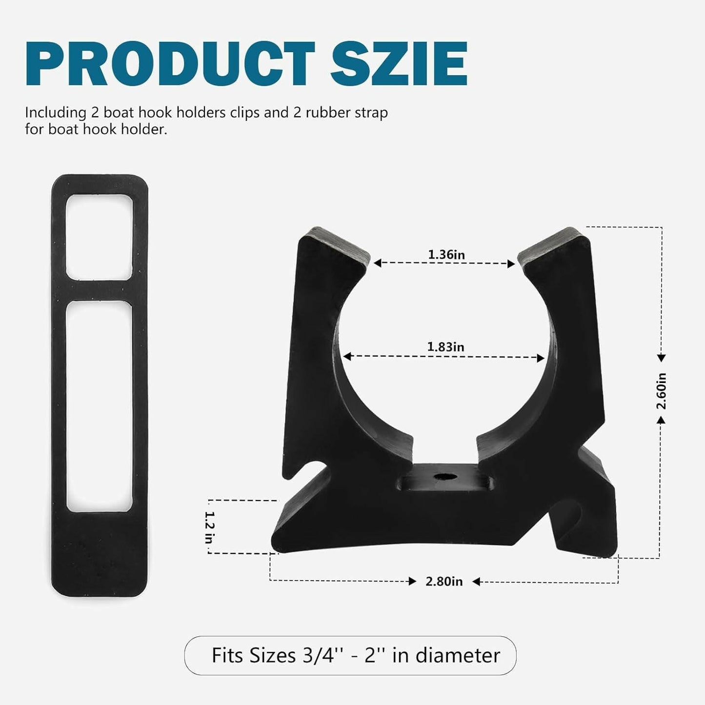Revamp Your Boat Essentials! 🚤✨ 2-Pack Replacement Clips for SOF-LOC Gaff Hook Holder - Ideal for Hooks, Paddles, Oars & More! 🛶🔧.