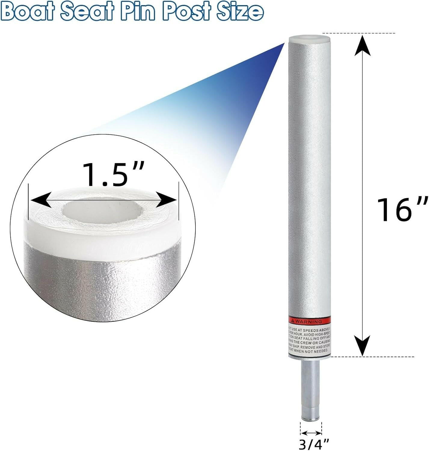 Elevate Your Boating Adventure with Our Premium 3/4" Marine Seat Post – Ideal for Fishing, Bass, and Pontoon Boats! 🛥️⚓️.