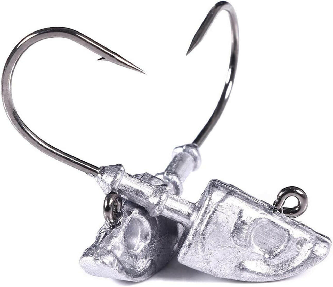 Swimbait Jig Head Saltwater Flats Jig Head Bait Spin Head Jigs Realistic Fish Head Jig Heads 5 Pack.