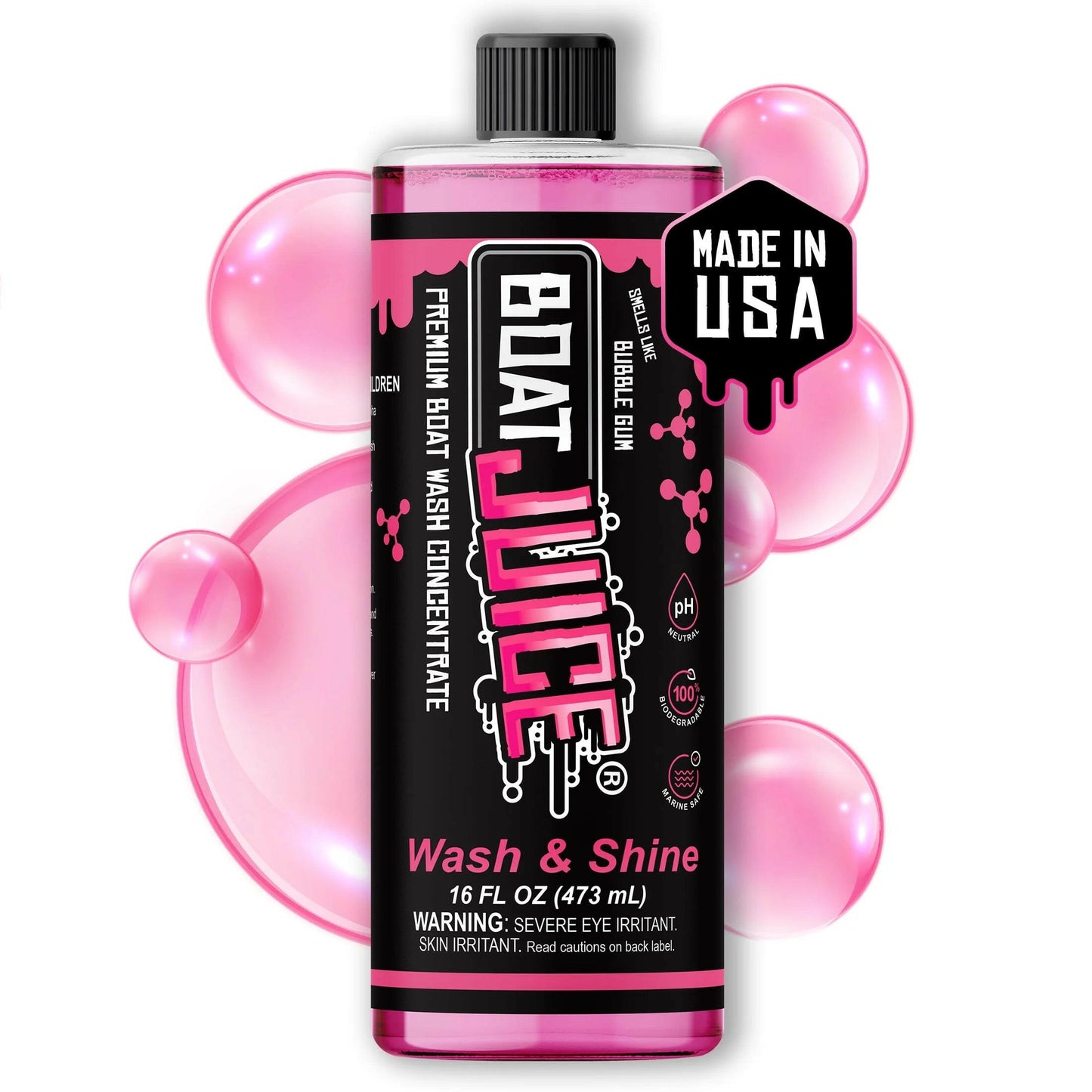 Transform Your Boat with Our Bubble Gum Scented Wash & Shine - 16oz of Pure Clean Fun! 🇺🇸✨.