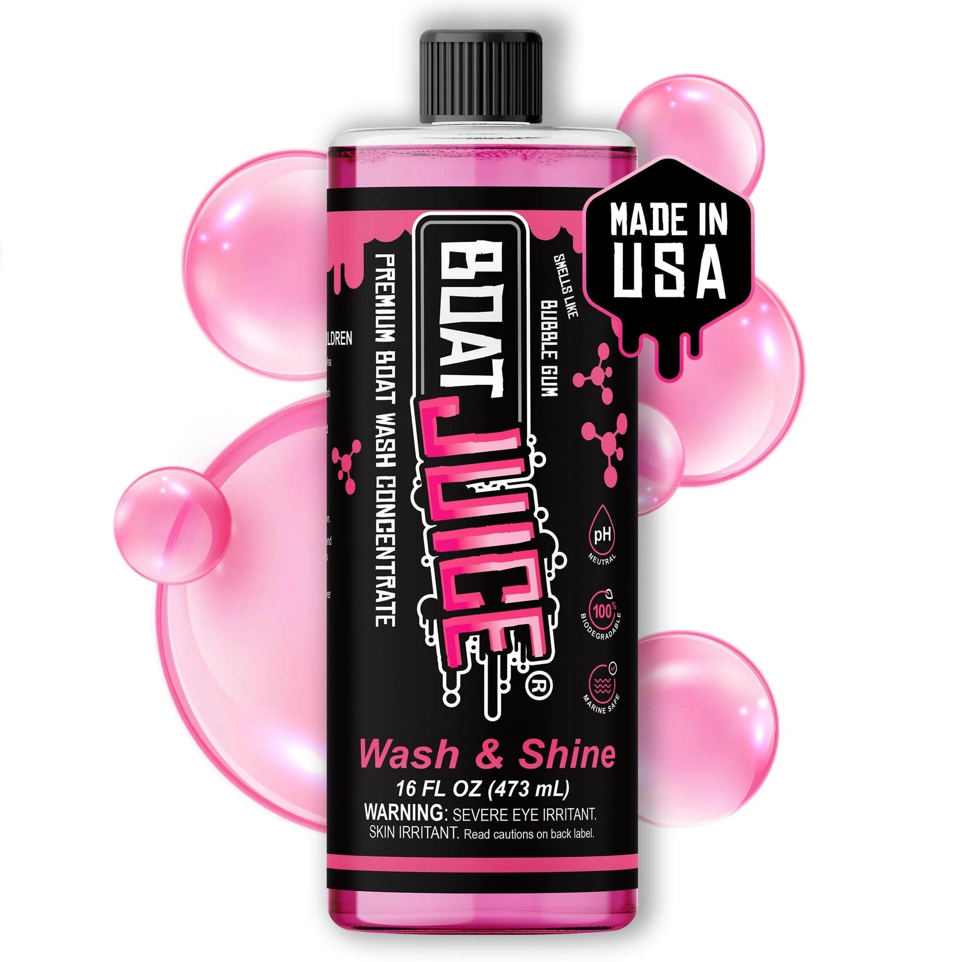 Transform Your Boat with Our Bubble Gum Scented Wash & Shine - 16oz of Pure Clean Fun! 🇺🇸✨.