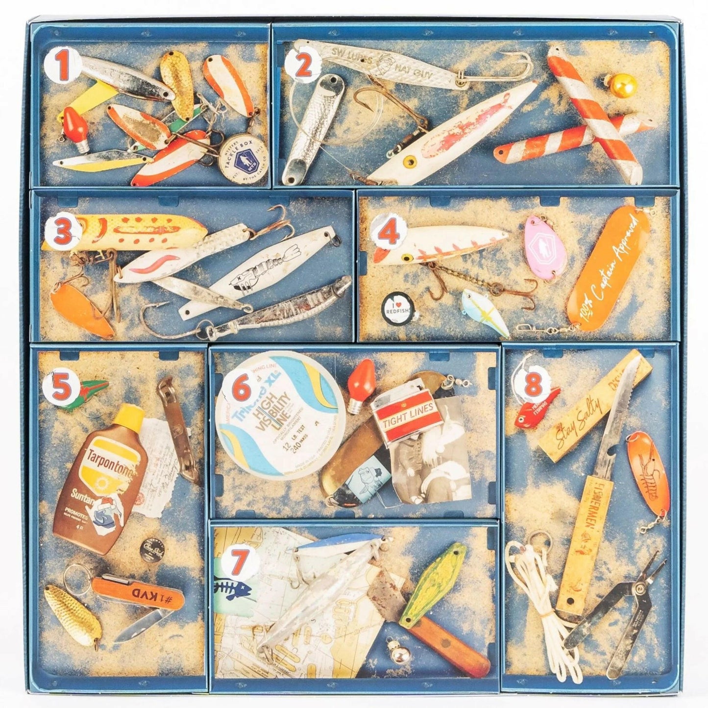 8 Days of Salt Fishing Lures Holiday Advent Calendar 2023.