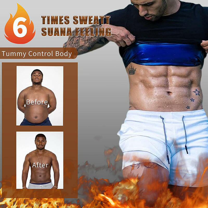 Sauna Shirt for Men Women Weight Loss Sweat Vest Suit Waist Trainer Shaper Slimming Workout Shapewear Tanks Fat Burner Shapewear
