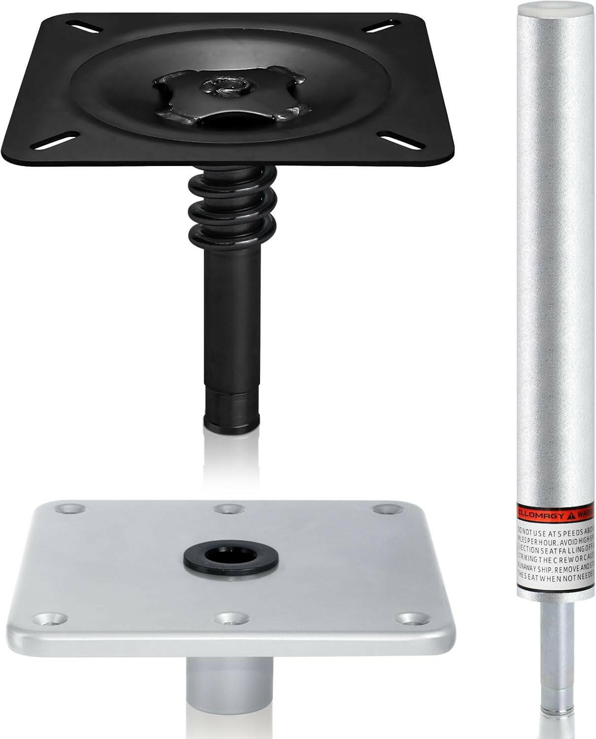 Transform Your Fishing Experience: Premium Boat Seat Pedestal Base Mount Kit with Lock for Unmatched Comfort on Your Pontoon!.