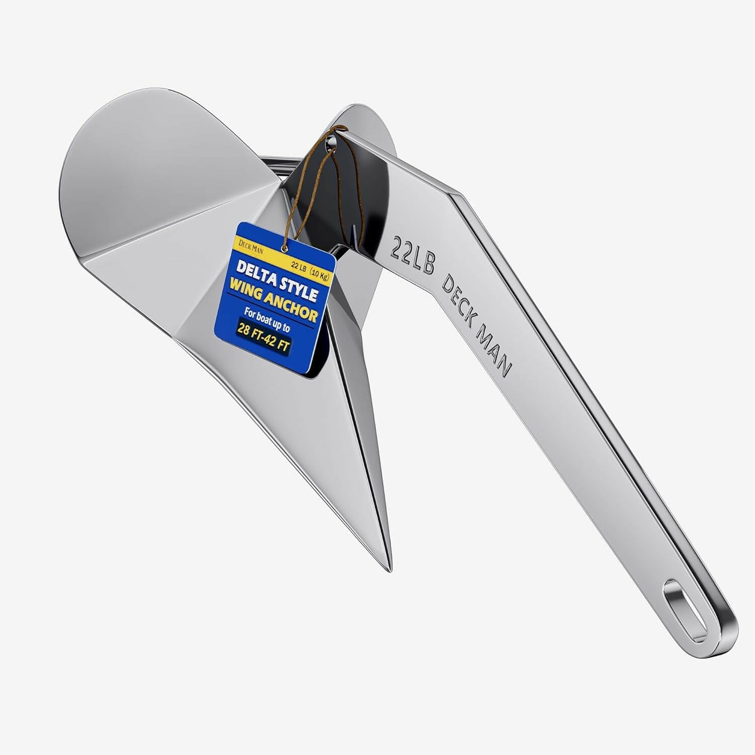 Boat Anchor 316 Stainless Steel (Marine Grade) Delta-Style Anchor Heavy Duty Triangular Anchor Wing Style Triangle Anchor.