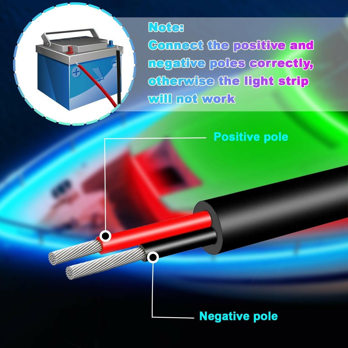 33FT Waterproof RGB LED Boat Light Strip - App Controlled Marine Lighting for Pontoon, Kayak, and Deck - Perfect for Night Fishing and Interior Illumination.