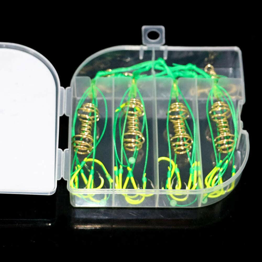 Catch more carp with our 4-pack of Fishing Feeders and Hooks! 🎣🐟 #CarpFishing #FishingGear.