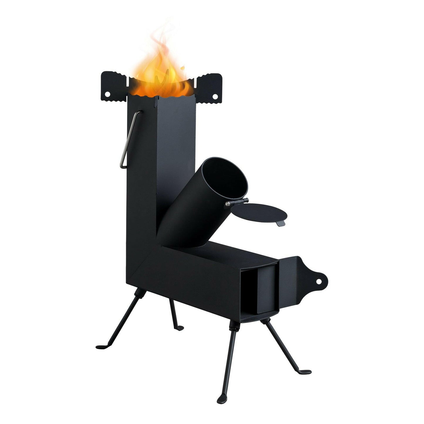 Black Wrought Iron Panels for Camping Stove Use