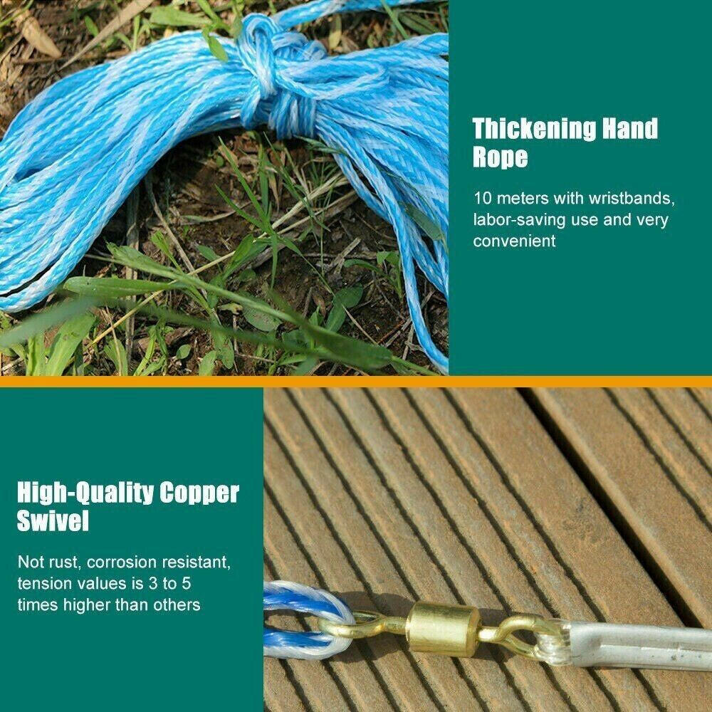 6/8/10/12/16FT Fishing Cast Net Bait Easy Throw Hand Cast Strong Nylon Mesh USA.