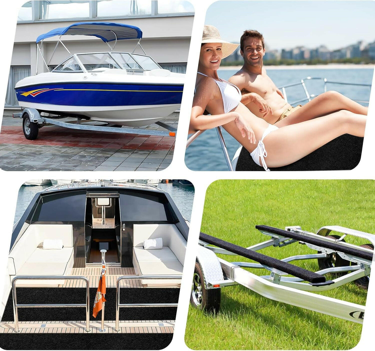Transform Your Boat Trailer with Our Easy-to-Use Adhesive Bunk Carpet – Ideal for Boats, Jet Skis, and Docks!.