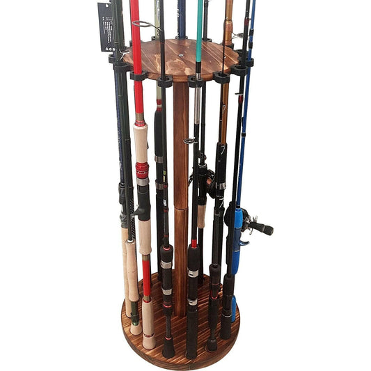 Premium Fishing Rod Holder Rack - Accommodates Up to 15 Rods Effortlessly.